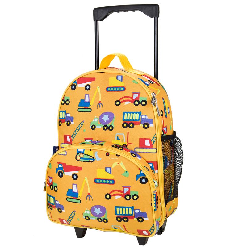 Wildkin Olive Kids Under Construction Rolling Luggage Kids' Backpacks