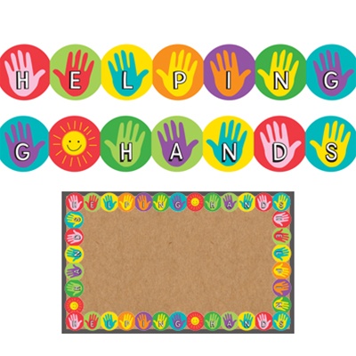 Hygloss Classroom Borders: Helping Hands   Bulletin Board Borders