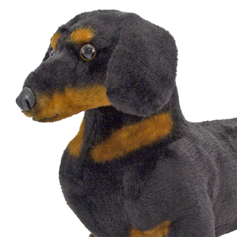 black dachshund stuffed animal