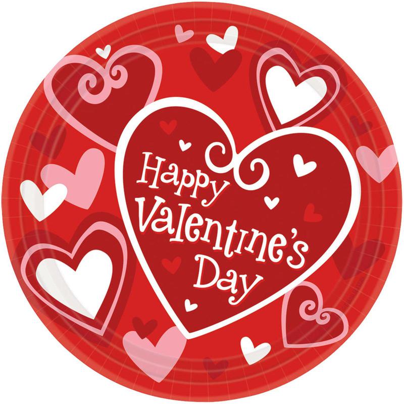 BuySeasons Valentines Day Dessert Plates - Party Tableware Online | Kid ...