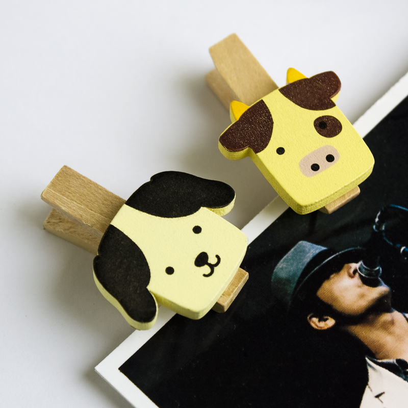 Blancho Wooden Clips / Wooden Clamps Cute Animals1 Kids' Wooden