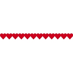 Hygloss Classroom Borders: Red Hearts Border - Bulletin Board Borders ...